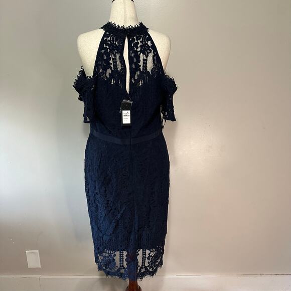 CITY CHIC Women's Pippa Lace Dress Size M In Navy - Picture 6 of 13